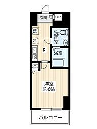 ジェノヴィア青砥スカイガーデン 1Kの間取図画像