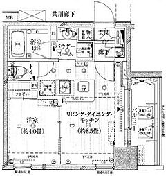 レルシール大島 1LDKの間取図画像