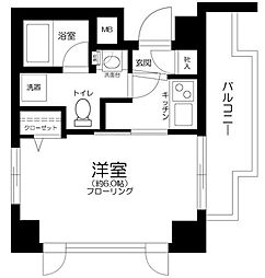 AzaleaHouse野方 1Kの間取図画像
