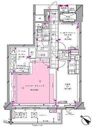 ピアース中目黒ローレルアイ 1SLDKの間取図画像