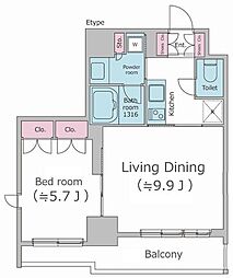 PARKFLATS渋谷代官山 1LDKの間取図画像