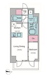 KDXレジデンス上石神井2 1LDKの間取図画像