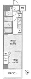 日神デュオステージ三ノ輪 1DKの間取図画像
