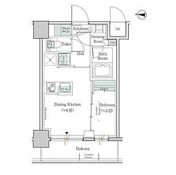 ONEROOFRESIDENCE錦糸町 1DKの間取図画像