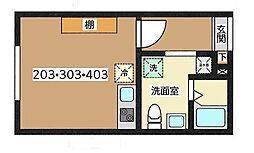 Lafort北千住 ワンルームの間取図画像