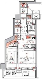 ハーモニーレジデンス東京イーストコア#005 1LDKの間取図画像
