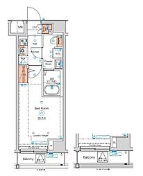 GENOVIA南千住VIII 1Kの間取図画像