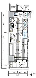 メインステージ北千住4 1Kの間取図画像