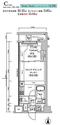 足立区東和2丁目マンション 1LDKの間取図画像