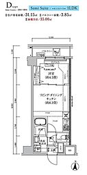 足立区東和2丁目マンション 1LDKの間取図画像
