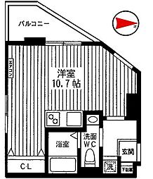 プライムステージ・オオシマ ワンルームの間取図画像