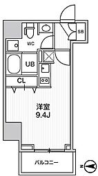 グラシアプレイス曳舟 ワンルームの間取図画像