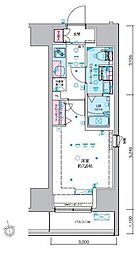 ジェノヴィア南砂町スカイガーデン 1Kの間取図画像