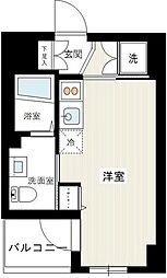 シンシティ両国弐番館 ワンルームの間取図画像