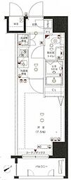 リガーレ墨田レヴァンテ 1Kの間取図画像