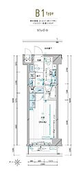 メインステージ錦糸町6エグザ 1Kの間取図画像