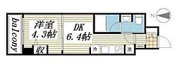 creal門前仲町2 1DKの間取図画像