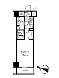 アンベリール亀戸パーク 1Kの間取図画像