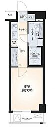 CREVISTA豊洲BaySide2 1Kの間取図画像