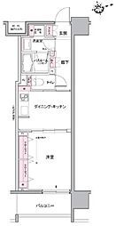 クリオ松戸伍番館 1DKの間取図画像