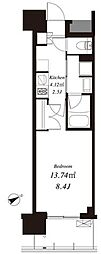 フレンシア浅草橋 1Kの間取図画像