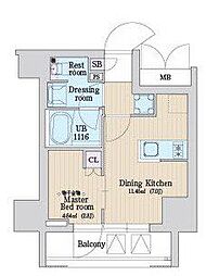 ラクレイス曳舟 1DKの間取図画像