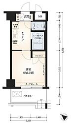 ヴェルトウォーターフロント 1Kの間取図画像