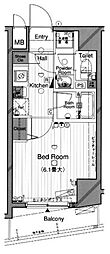 ガラ・シティ東日本橋 1Kの間取図画像