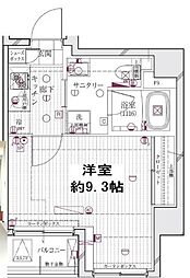 REGALIZ清澄白河ブロッサム 1Kの間取図画像