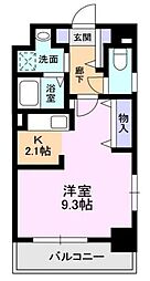 リッジコム ワンルームの間取図画像