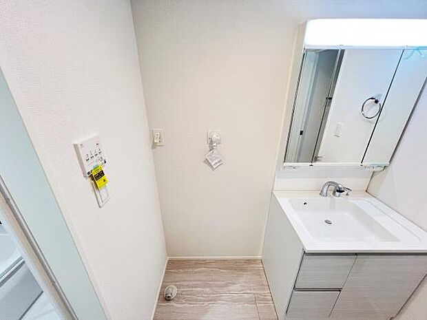 独立洗面台の横にはランドリースペースがございます。