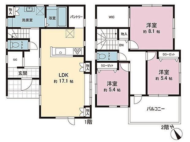 間取図です。図面と異なる場合は現況を優先させていただきます。