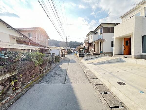 前面道路を含めた現地写真です。