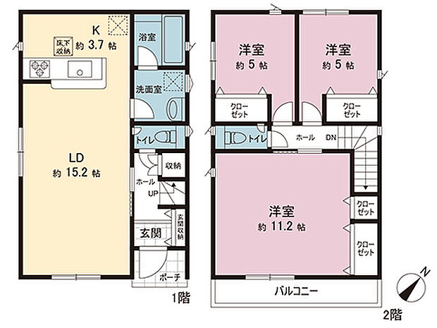 間取図です。図面と異なる場合は現況を優先させていただきます。