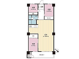城山ハイム 3LDKの間取図画像