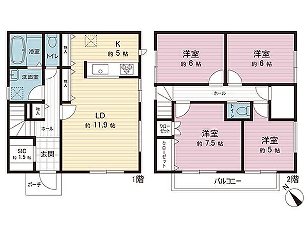 間取図です。図面と異なる場合は現況を優先させていただきます。