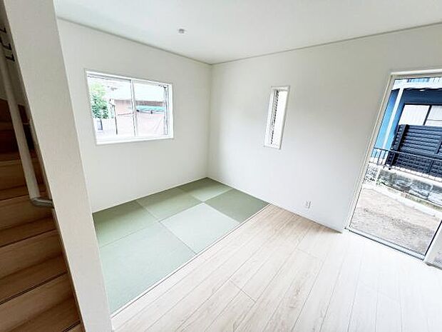 和室スペースです。畳のお部屋は寛げる空間ですね。