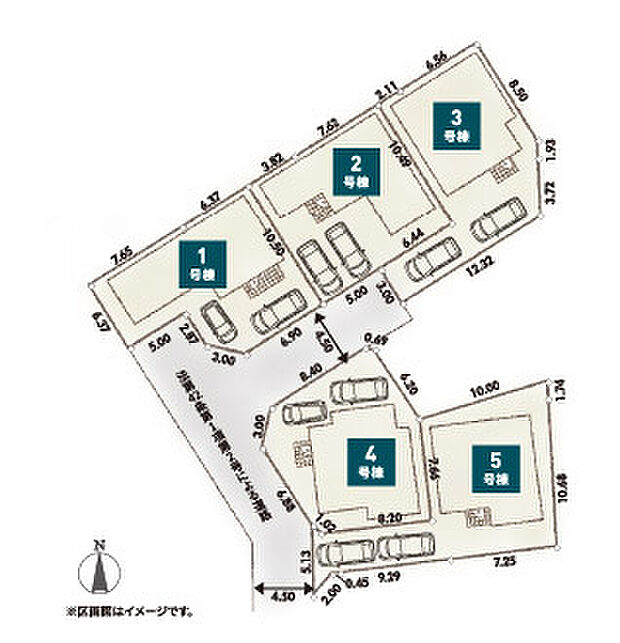 区画図です。図面と異なる場合は現況を優先させていただきます。