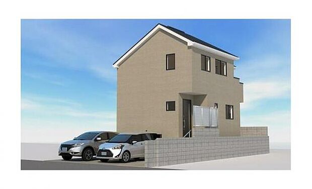 完成予想図(外観):図面を基に描きおこしたもので、実際とは異なる場合がございます。