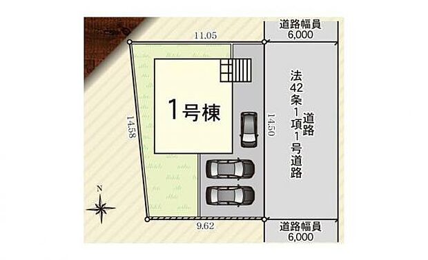 区画図です。図面と異なる場合は現況を優先させていただきます。