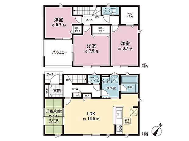 間取図です。図面と異なる場合は現況を優先させていただきます。