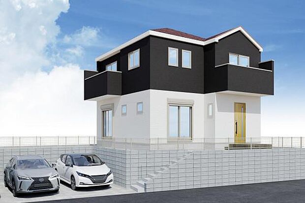 完成予想図（外観）：図面を基に描きおこしたもので、実際とは異なる場合がございます。