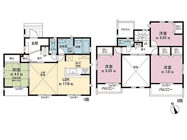 間取図です。図面と異なる場合は現況を優先させていただきます。