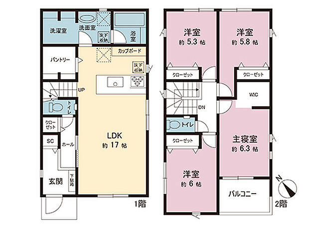 間取図です。図面と異なる場合は現況を優先させていただきます。