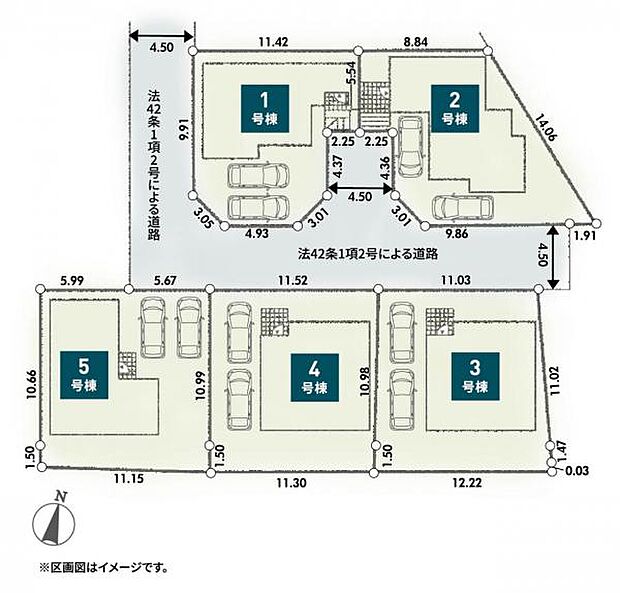 区画図です。図面と異なる場合は現況を優先させていただきます。