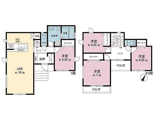 間取図です。図面と異なる場合は現況を優先させていただきます。
