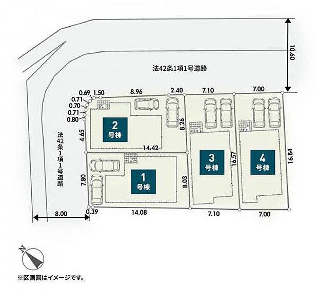 区画図です。図面と異なる場合は現況を優先させていただきます。