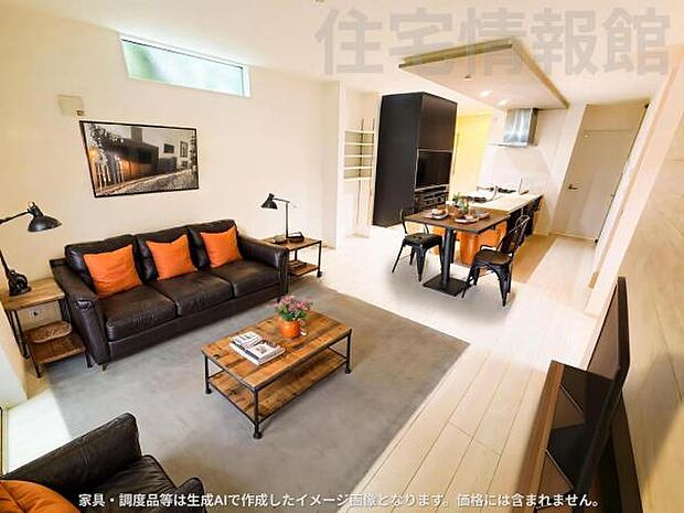 家族団らんの場所としてゆったりと居心地の良いリビングです。