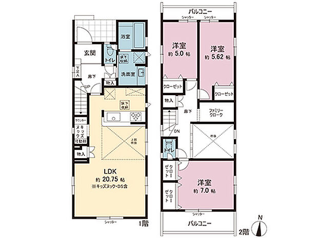 間取図です。図面と異なる場合は現況を優先させていただきます。