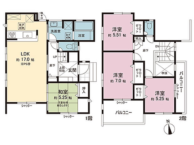 間取図です。図面と異なる場合は現況を優先させていただきます。